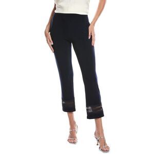 Joseph Ribkoff Womens Lace Ankle Pant, Blue